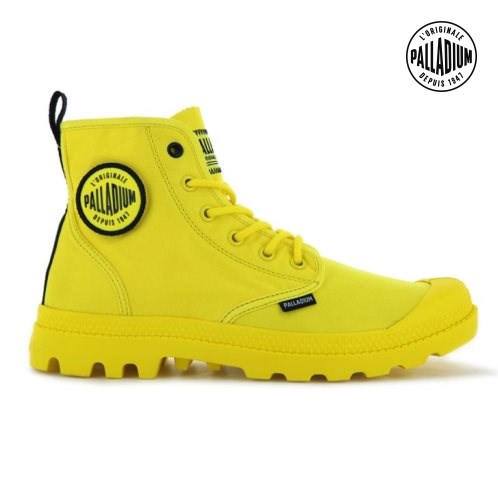 Bottes Palladium Pampa Smiley Change Femme Jaune | FR LMC914Z